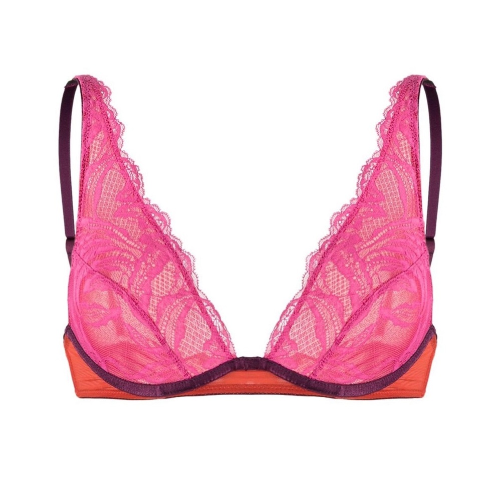 DORA LARSEN ALBA LACE HIGH APEX UNDERWIRE BRA 32A